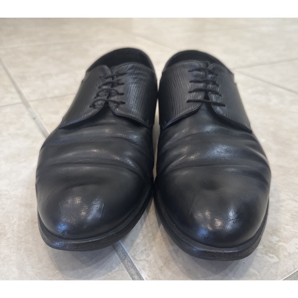 Louis Vuitton Mens Size 7.5 Black Epi Leather Derby Dress Shoes Designer Career - Picture 3 of 10